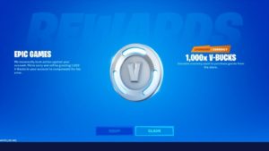 Epic Gamesは誤った警告をしてしまったプレイヤーに対してV-Bucksを提供しています。