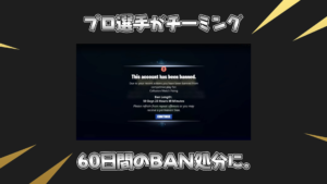 【フォートナイト】プロ選手が60日間のBAN処分