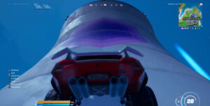 【フォートナイト】オフロード タイヤが付いた車ってスチーミーにある煙突登れるんだね...www