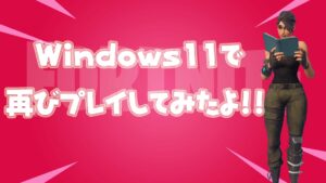【フォートナイト】PC勢必見！Windows11に再びアップグレードしてみた！果たしてFPSが落ちる問題は解消されているのか？