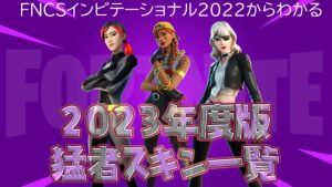 【フォートナイト】[2023年度版]FNCSインビテーショナル2022からわかる猛者スキン一覧