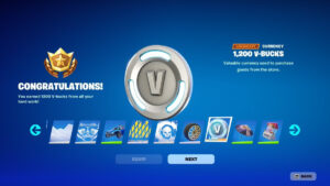 【フォートナイト】一部のプレイヤーにV-Bucksが配布。最大で1200V-Bucks貰えたプレイヤーも。