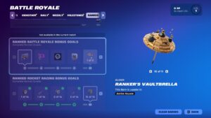【フォートナイト】ランク傘の獲得方法がランクカップからランククエストに変更!