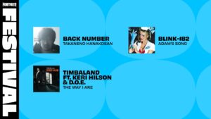 back numberの人気楽曲「高嶺の花子さん」がジャムトラックとしてフォートナイトに登場!