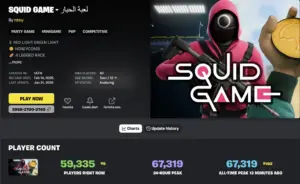 Epic Games、『イカゲーム』の非公式マップを著作権侵害の申し立てを受けて削除、IP不正使用を警告