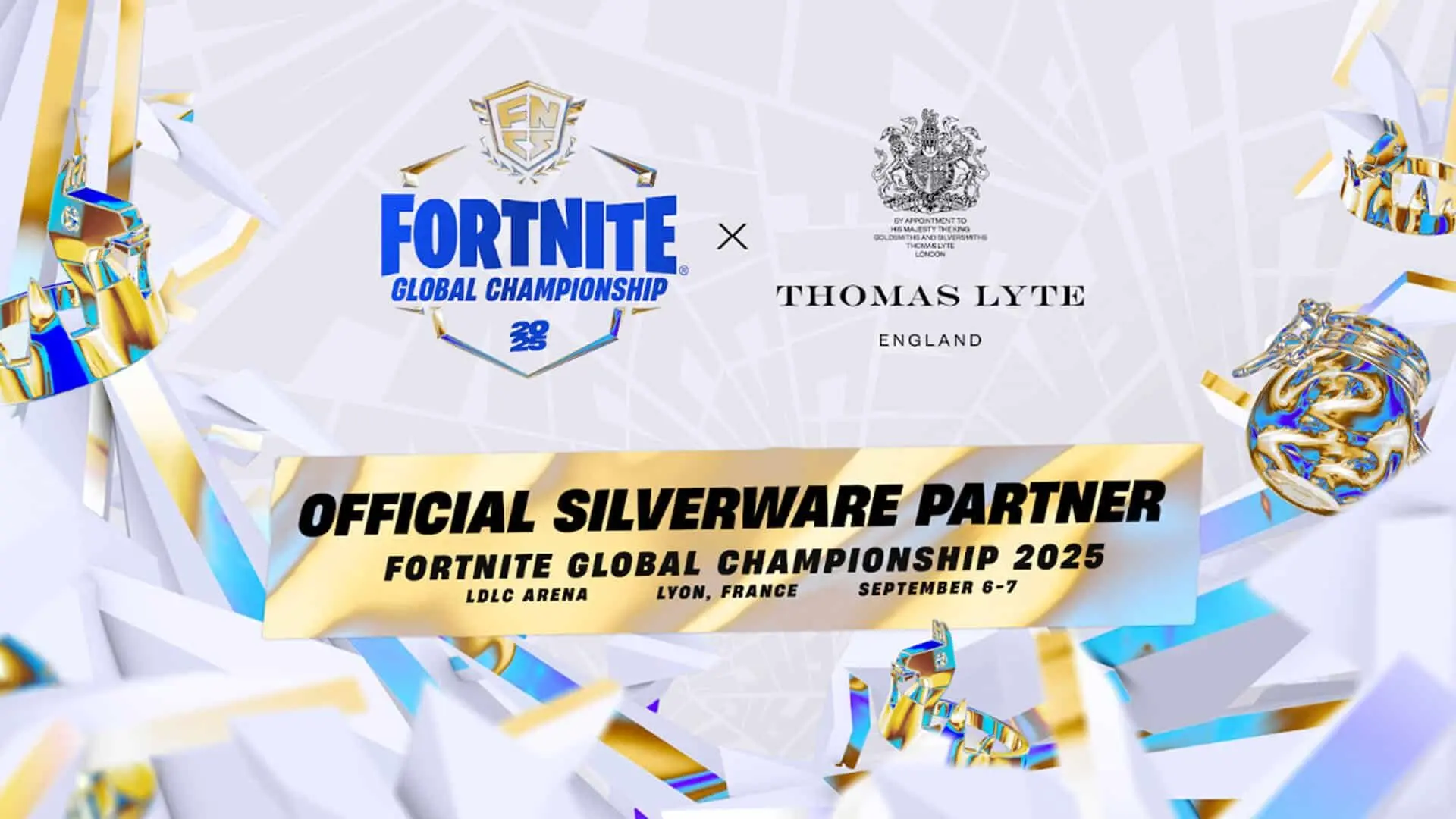世界的金銀細工ブランド「Thomas Lyte」が『フォートナイト グローバルチャンピオンシップ 2025』公式トロフィー&メダルを製作
