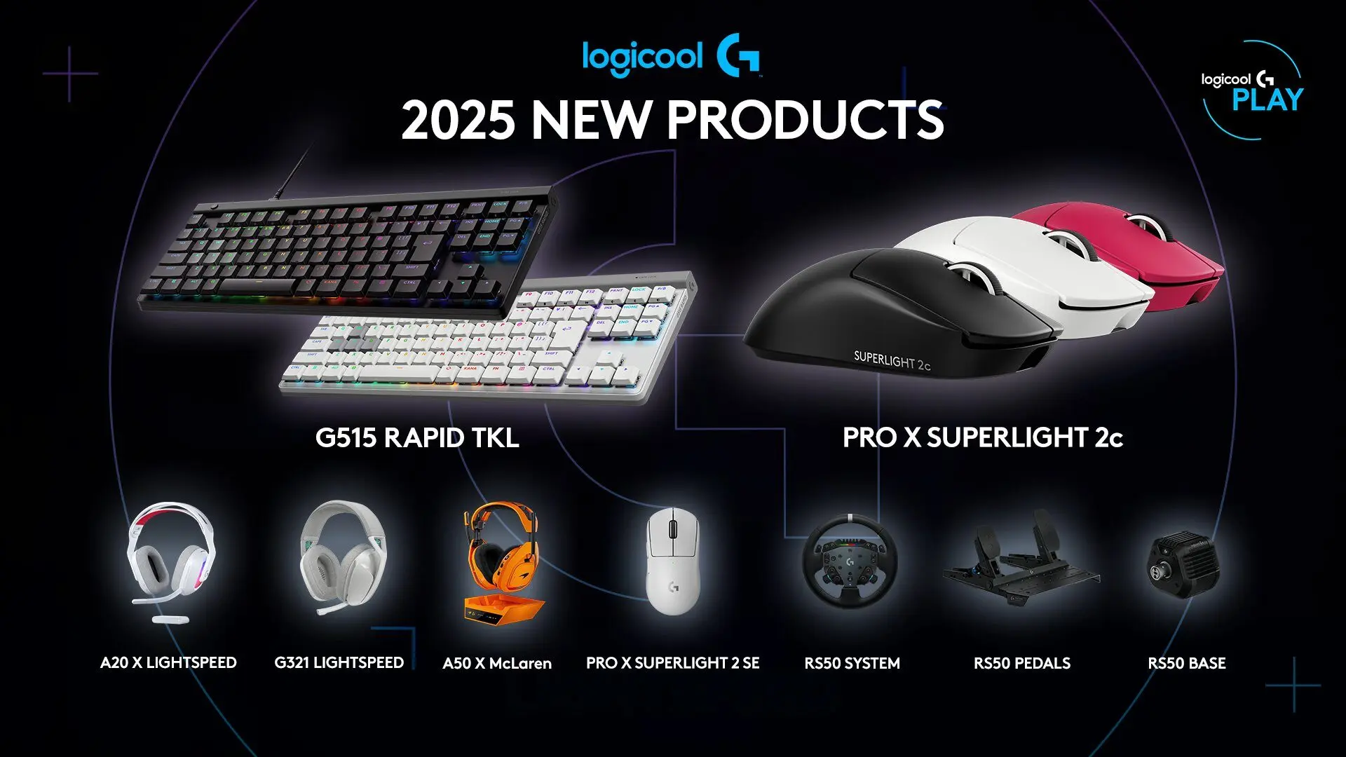 Logicool G PLAY 2025、新製品ラインナップが登場　薄型キーボードや軽量マウスなど予約開始