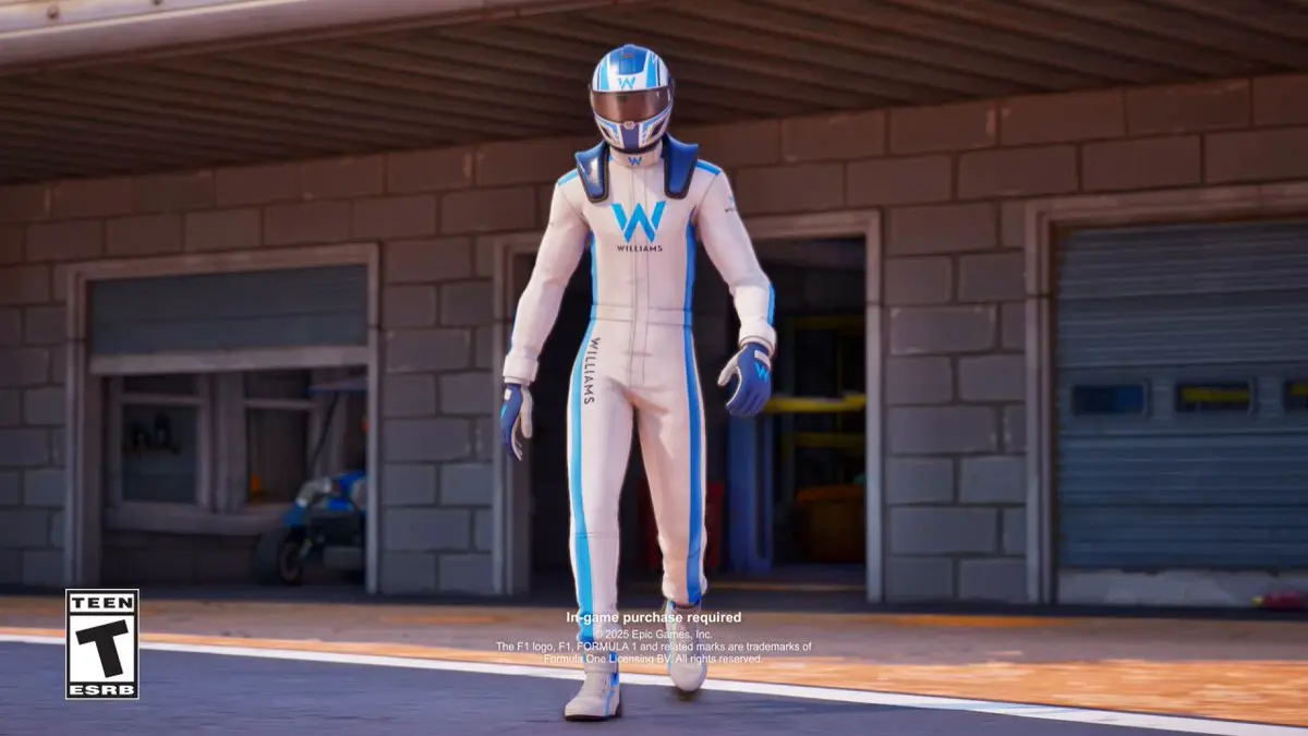 【フォートナイト】データが消えて幻となったレーサースキンがついに登場|自動車レースの最高峰のF1とついにコラボが実現!