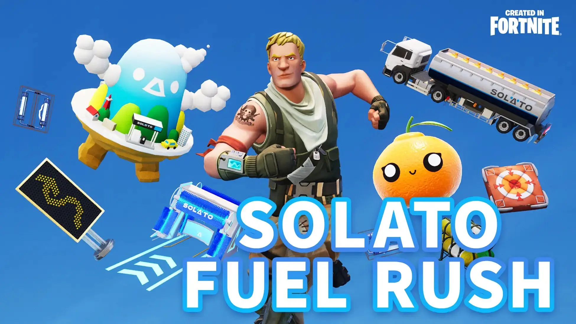 【フォートナイト】太陽石油「SOLATO」の公式ステージが登場!爽快滑走アスレチック『SOLATO FUEL RUSH』が11月1日に公開!