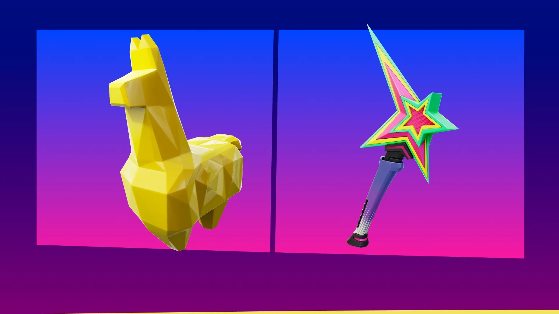 【フォートナイト】シャイニーラマを集めて無料報酬!ツルハシ「スターブライト・スラッシャー」を獲得しよう