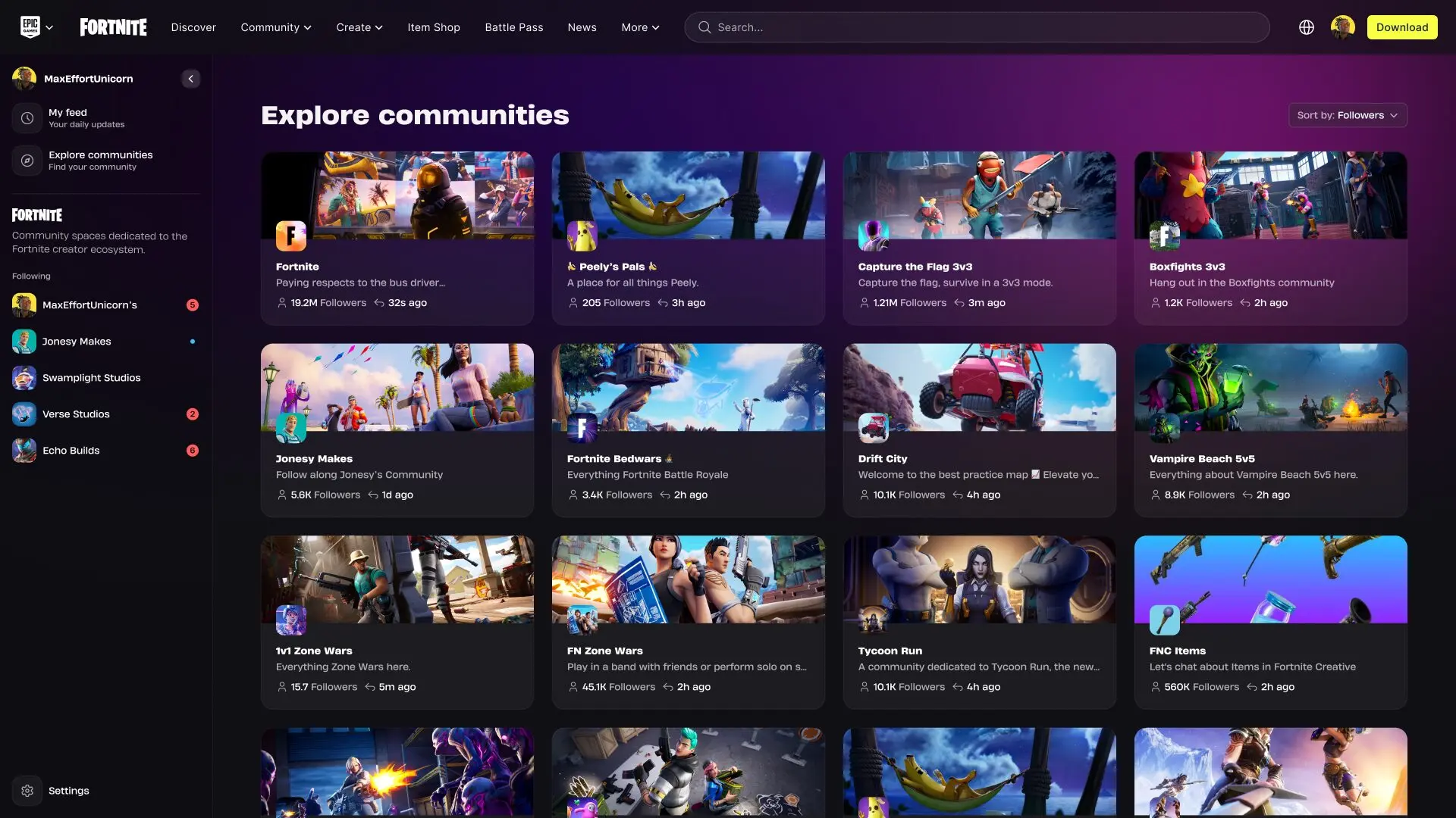 【フォートナイト】デベロッパーが「フォートナイト コミュニティ」を作成可能に!島の最新情報やイベント告知が直接届けられる新機能が登場