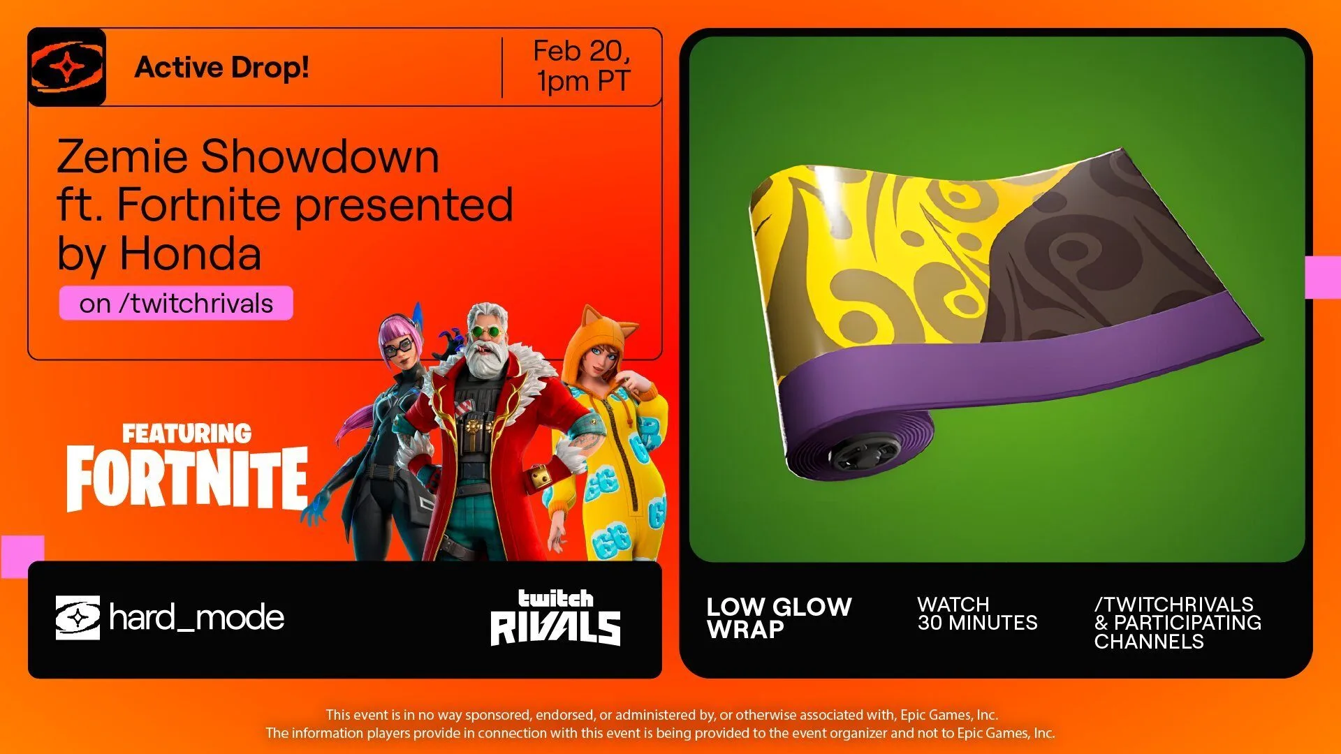 【Twitch Drops】フォートナイトの配信を視聴して、無料ラップ「ロー・グロー」を獲得しよう！