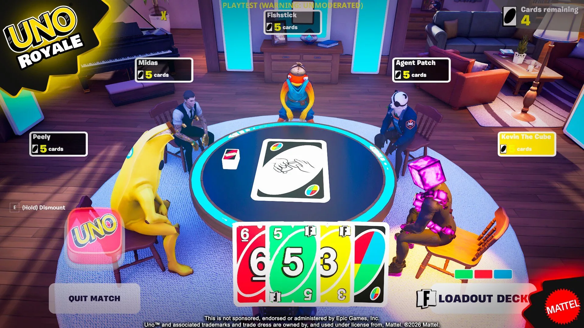 フォートナイトで『UNO』が遊べる新マップ「UNO ROYALE」が登場