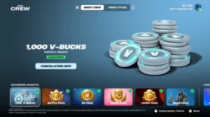 【フォートナイト】フォートナイトクルーのV-Bucks付与額「1,000」を継続へ！公式が減額の発表から一転して明言