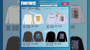 【フォートナイト】しまむらパークで新作長袖Tシャツ発売　バックプリントが目を引く4種類のデザイン