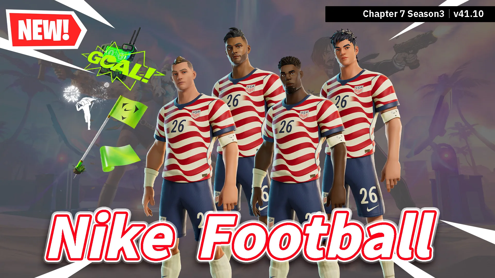 【フォートナイト】今日のアイテムショップに新たなNIKEのFootballスキンが登場！