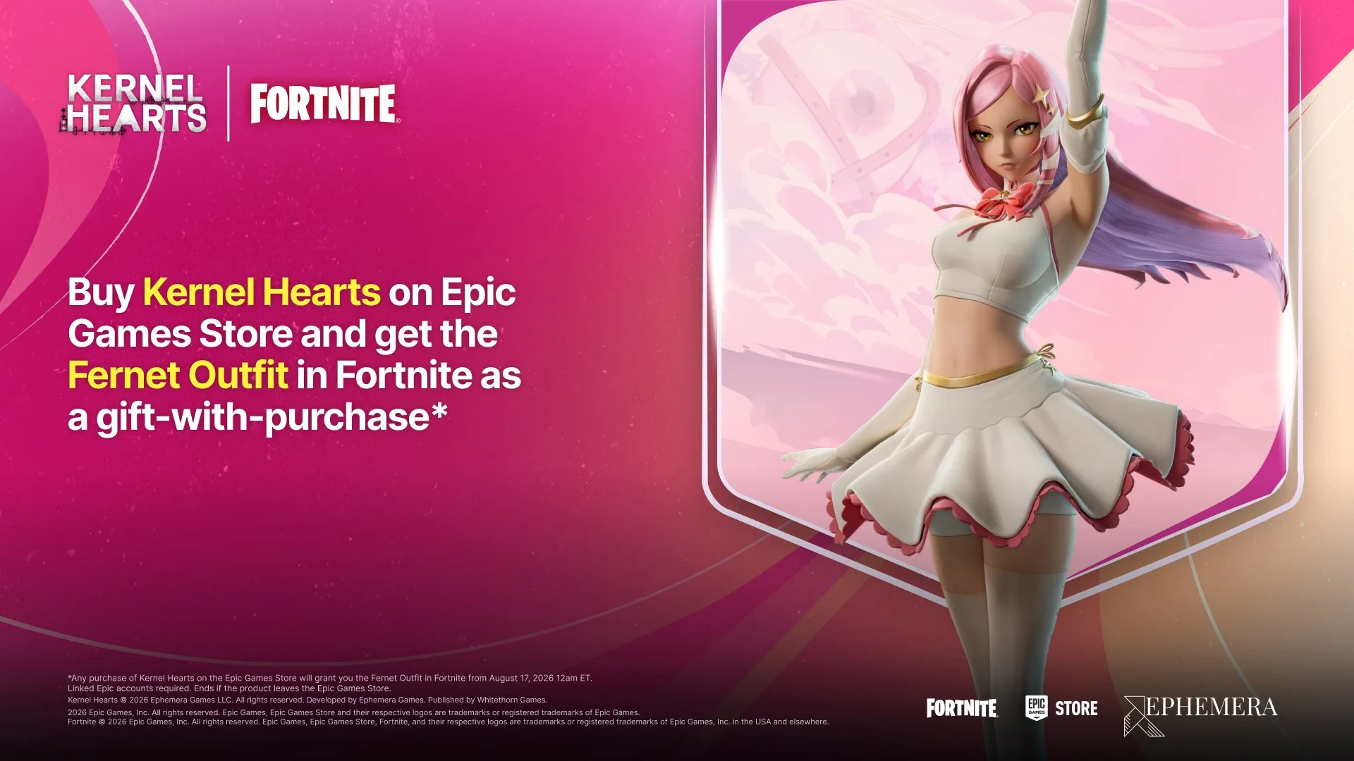 【フォートナイト】『Kernel Hearts』購入で「フェルネ」コスチュームがもらえる！Epic Games Store購入特典が開始